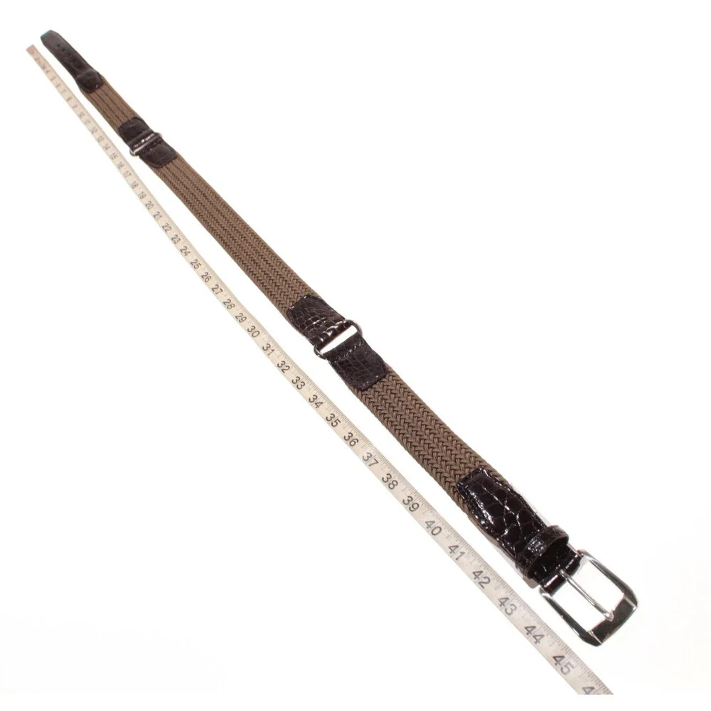 Torino Leather Company NWT Braided / Woven Belt Size 38 US in Brown Leather